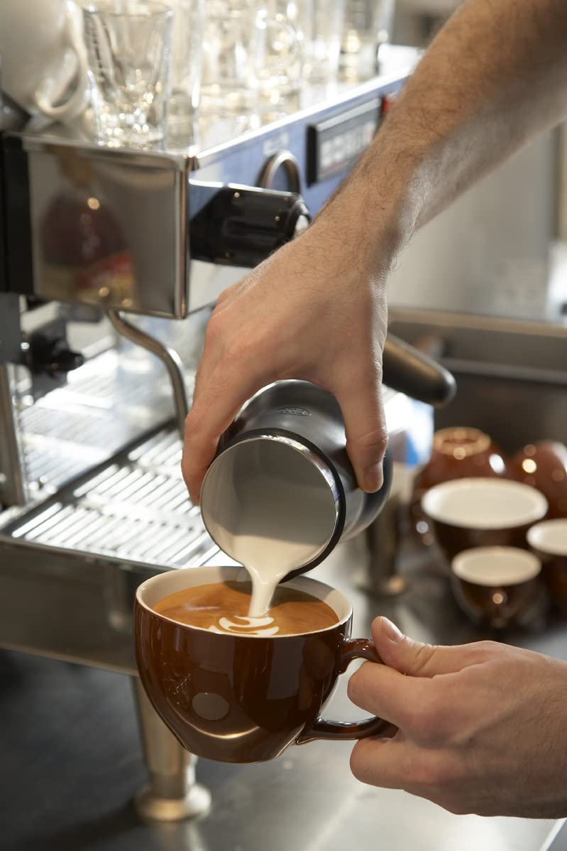 Rattleware Handle Free Stainless Steel Macchiato Pitcher   Perfect For Home, Cafe, Restaurant, Hotel, Office, Or Commercial Use